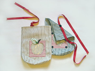 Striped Ticking Gift Bags